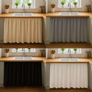 Cortina de Pia Cozinha Diversas Cores 100% PVC Antimofo 138x80 - Envio Imediato em Oferta na Shopee