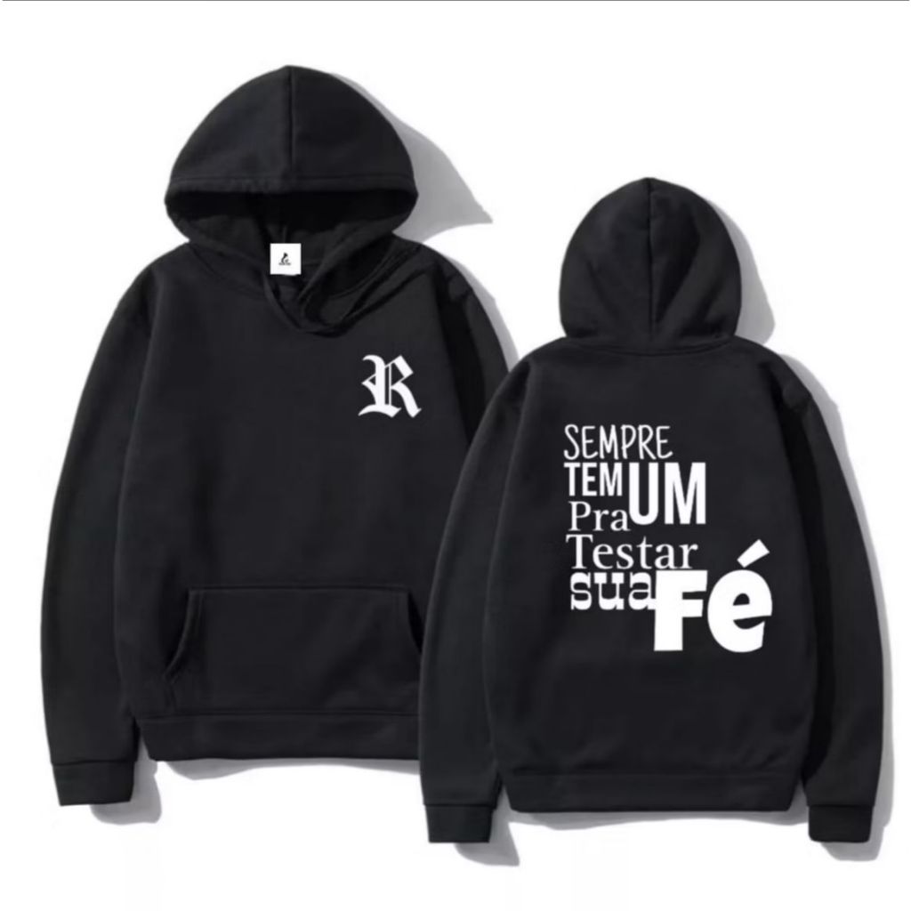 Blusa de Frio Masculino Adulto e Infantil Racionais Moletom Flanelado Alta Qualiade Agasalho Com Bolsos