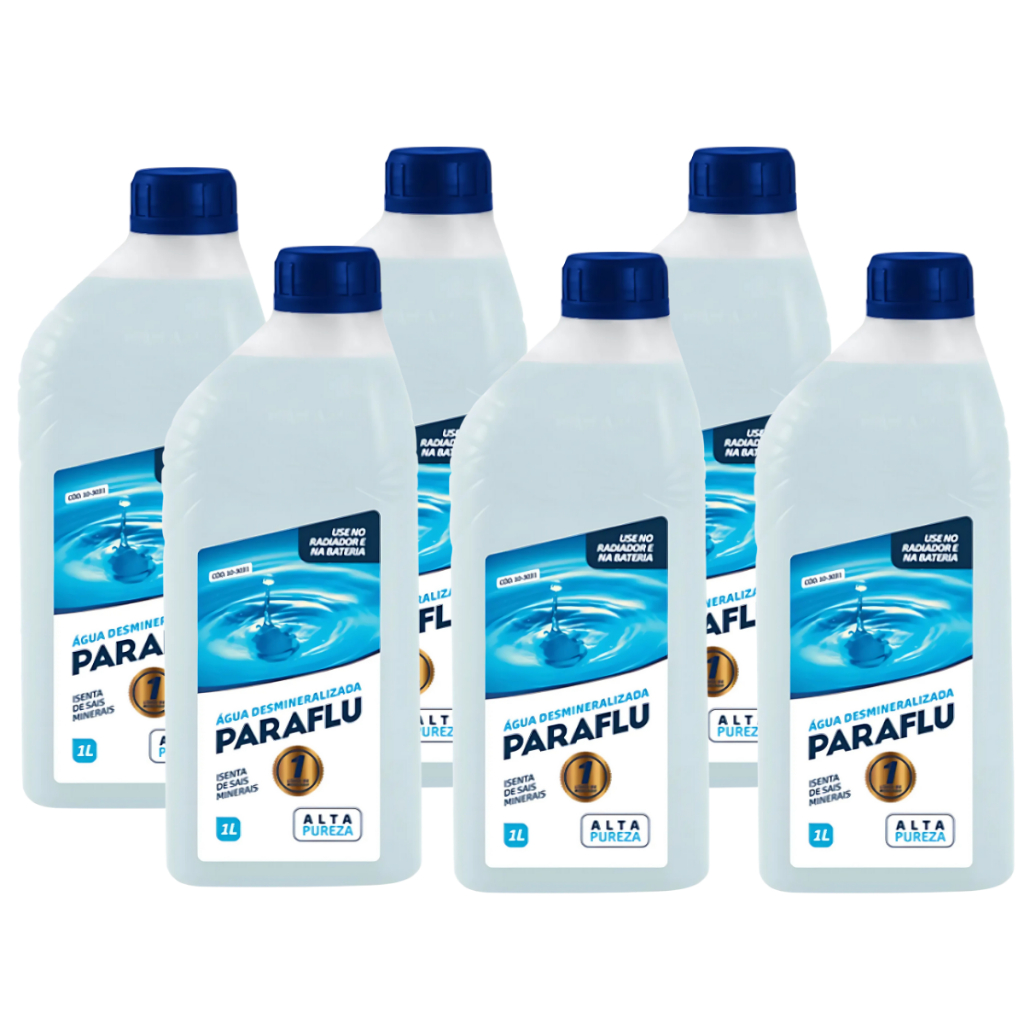 Kit 6 Água Desmineralizada Paraflu Para Bateria E Radiador em Oferta na Shopee