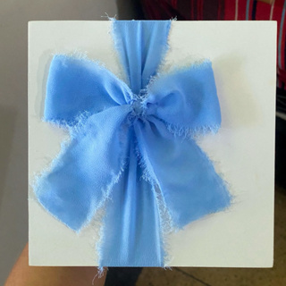 10m Fita Chiffon Azul Serenity Artesanal Rústica Desfiada para casamentos, caixas padrinhos, festas em Oferta na Shopee