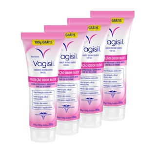 Kit 4x Vagisil Sabonete Líquido Íntimo Odor Block 200 + 100g Grátis em Oferta na Shopee