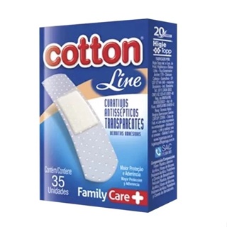 Curativo Cotton Line Transparente C/35 Unidades em Oferta na Shopee