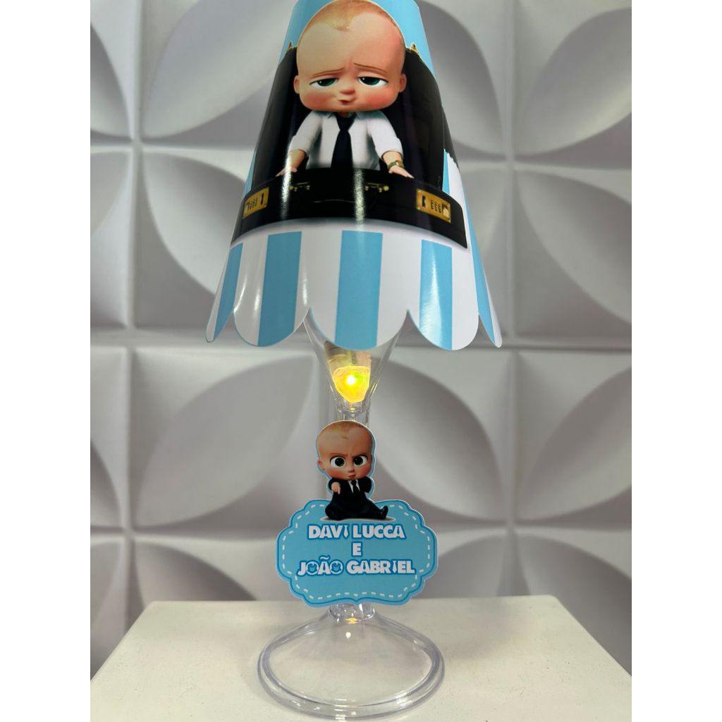 Kit Abajur Personalizado Poderoso chefinho / Centro de Mesa Lembrancinha Abajur poderoso chefinho