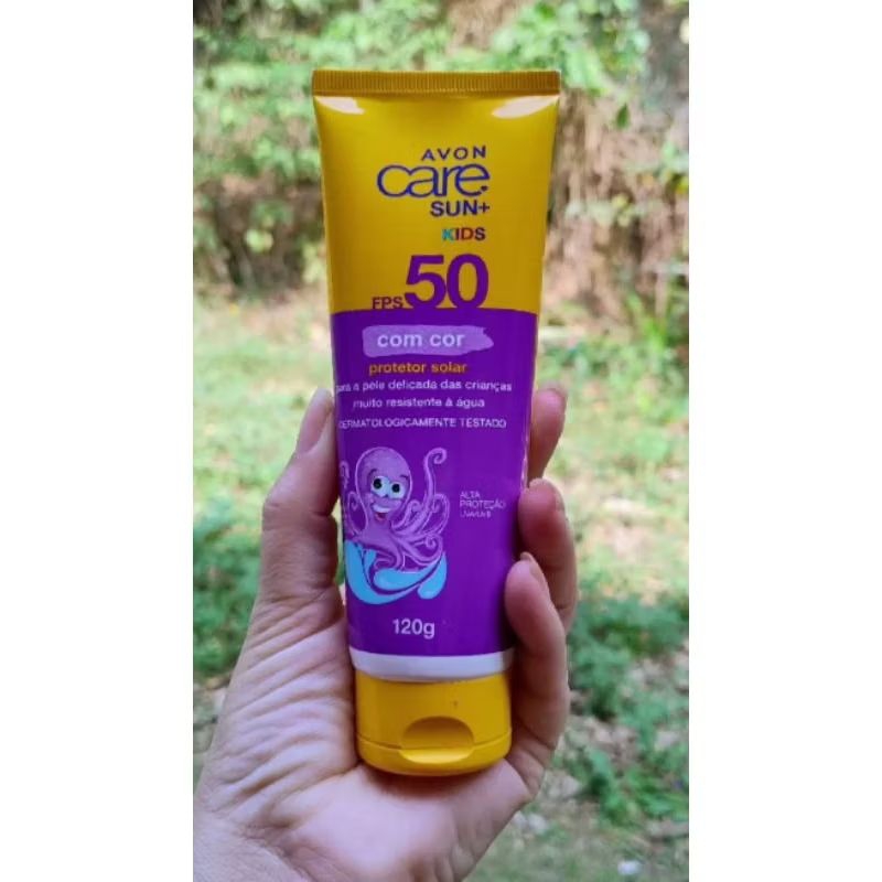 protetor solar infantil avon care FPS50 sun kids