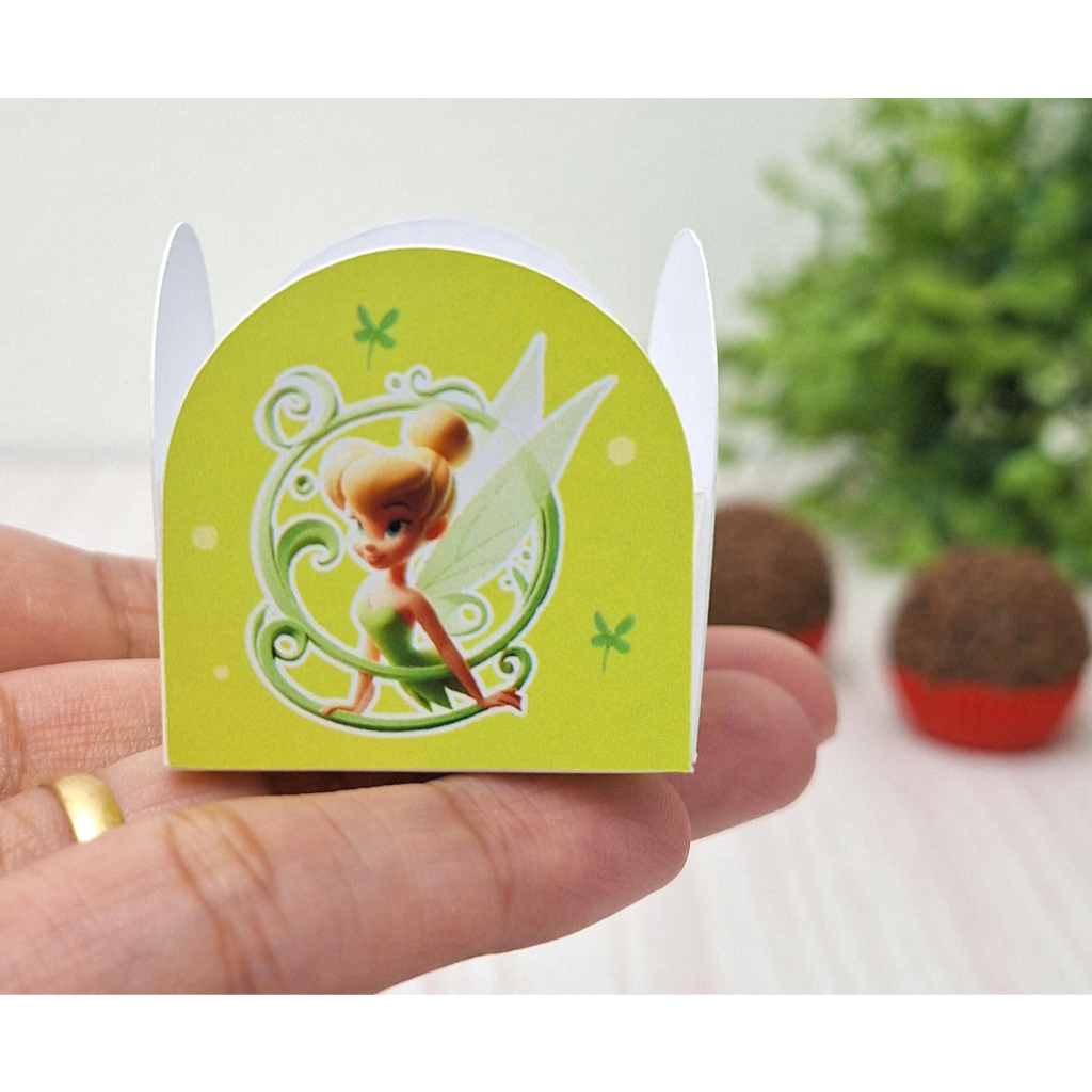 24 a 96 Forminha de doce brigadeiro Personalizada SININHO TINKER BELL- 4 pétalas - Festa de aniversário