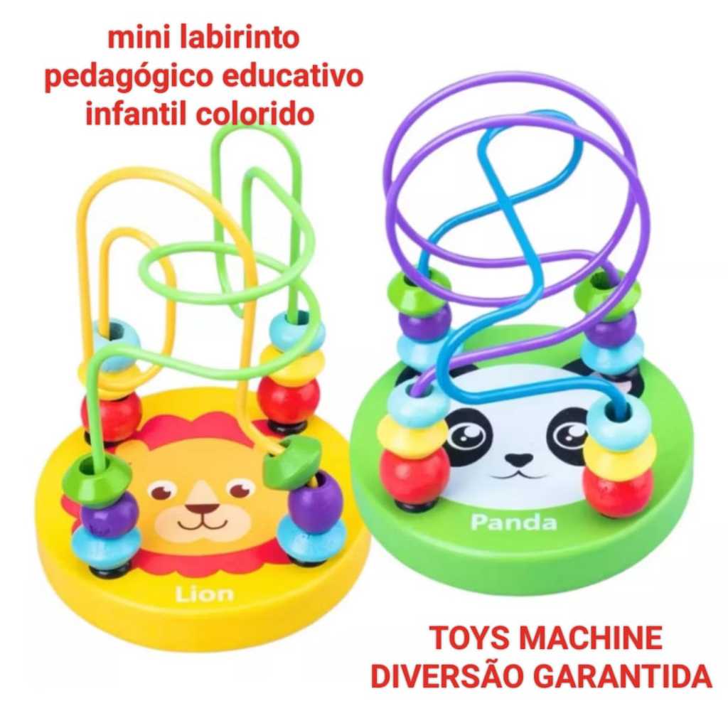 Brinquedo  MINI LABIRINTO MONTESSORIANO PEDAGÓGICO EDUCATIVO EM MADEIRA- DIDÁTICO INFANTIL UNISEX