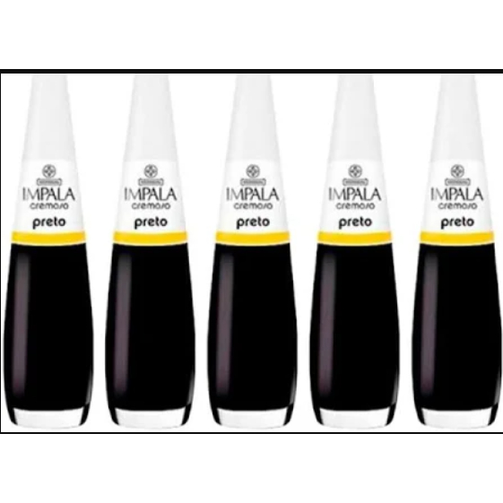 KIT 6 ESMALTE IMPALA PRETO CREMOSO KIT MANICURE MÃOS E PÉS - ENVIO RAPIDO - ATACADO-BRINDE