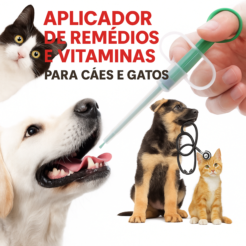 Aplicador De Comprimidos remédios liquidos Alimentador Pet Seringa Para Cães e Gatos cachorro