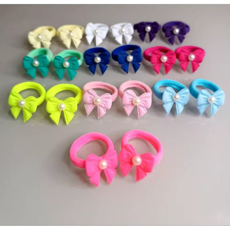 kit 10 Mini Xuxinha Com Lacinhos e Meia Pérola (SÃO 5 PARZINHOS) Acessório de Cabelos Infantil (CORES ALEATÓRIAS) em Oferta na Shopee