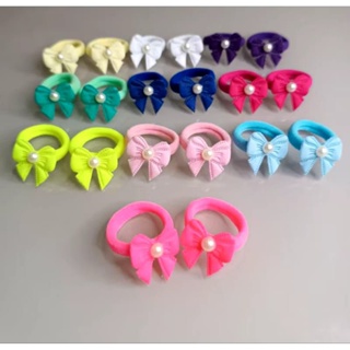 kit 10 Mini Xuxinha Com Lacinhos e Meia Pérola (SÃO 5 PARZINHOS) Acessório de Cabelos Infantil (CORES ALEATÓRIAS) em Oferta na Shopee