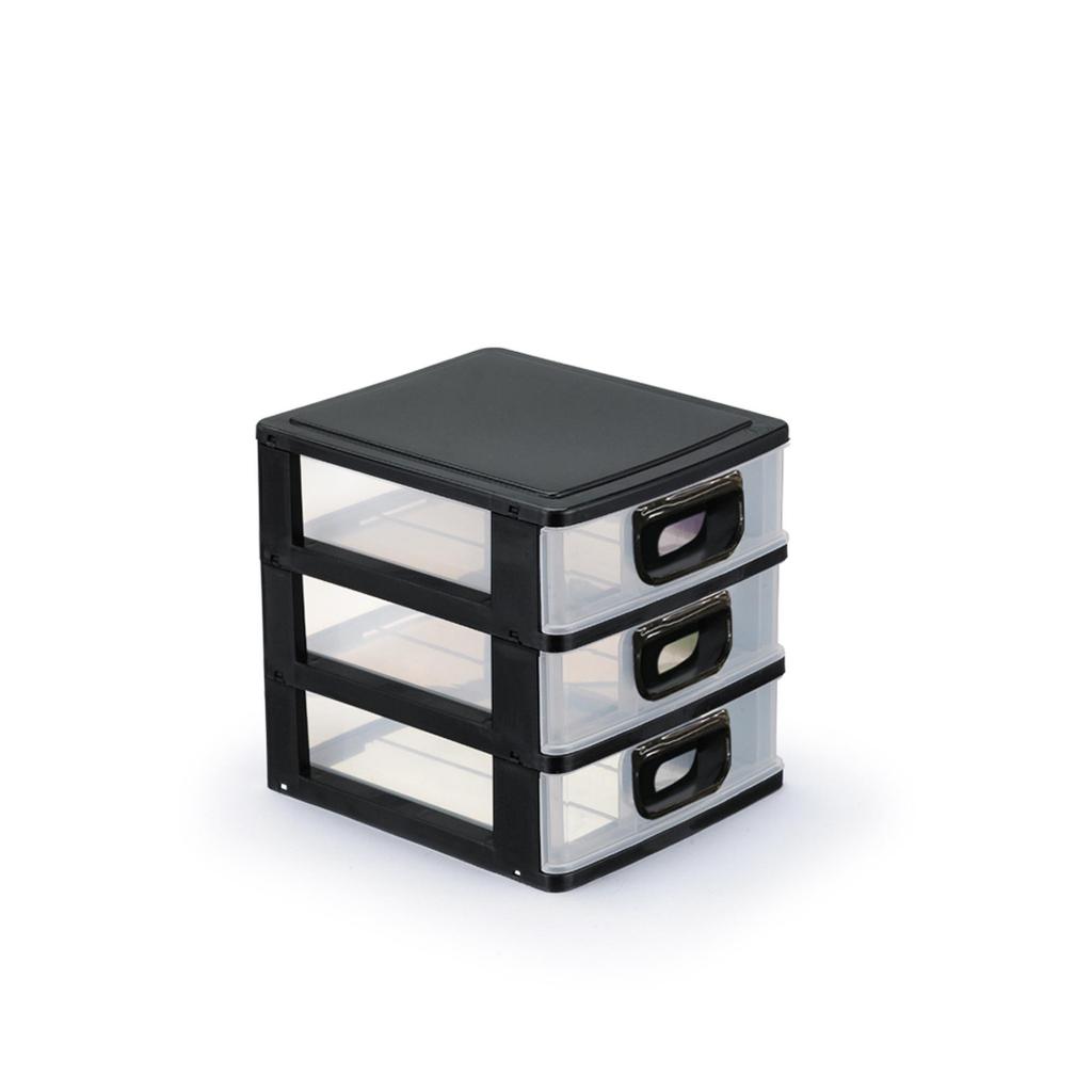 Gaveteiro Organizador De Mesa Micro Porta Tudo 3 Gavetas