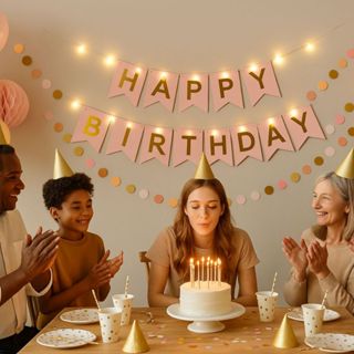 Bandeira Varal Happy Birthday Faixa C/ Luz de Led Feliz Aniversário em Oferta na Shopee