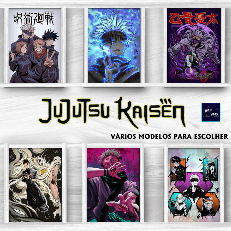 Kit Placas Decorativas Quadros Jujutsu Kaisen Goju Sukuna Itadori Anime
