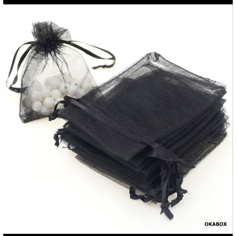 Saco Organza Preto Tamanho 7x9 Com 50 Unidades. Entregar Rápida.
