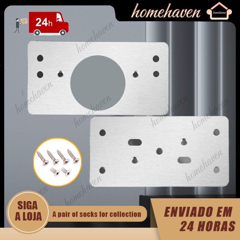 Kit Placa de reparo universal para fixação de dobradiças de portas de armários
