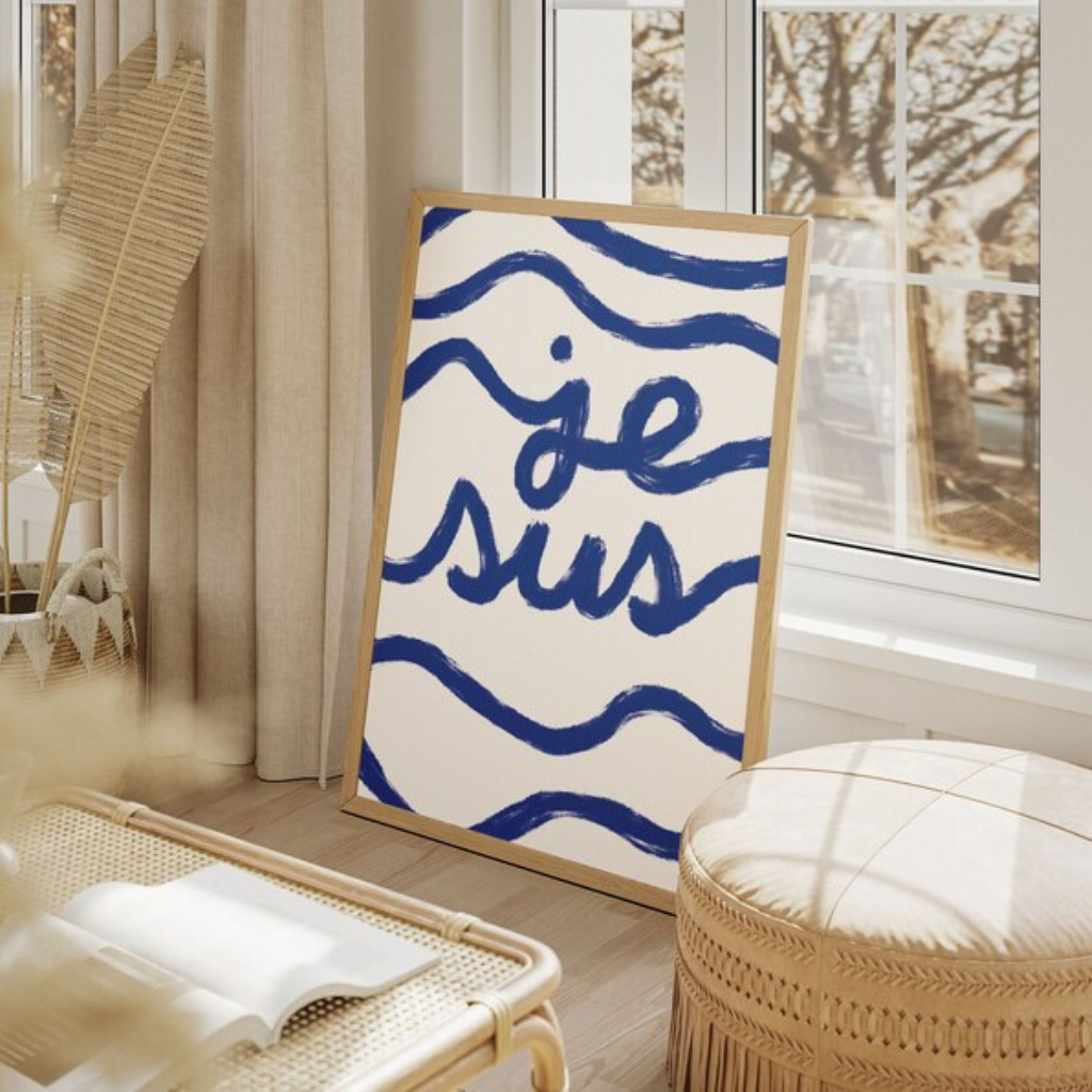 Quadro Decorativo Cristão Religiosos Com Textos Bíblicos Para Sala, Quarto ou Escritório – God No1