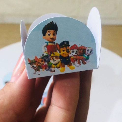 Forminha Patrulha Canina para Brigadeiro 4 Pétalas Festa Personalizadas Todos os Temas
