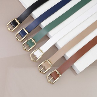 Cinto Feminino Fino Elegante Fivela Dourada Diversas Cores Ajustável Moda em Oferta na Shopee