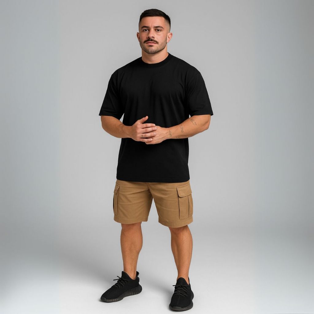 Camiseta Oversized Masculina Premium 100% Algodão Streetwear Estilo Casual Caimento Perfeito Moda Confortável