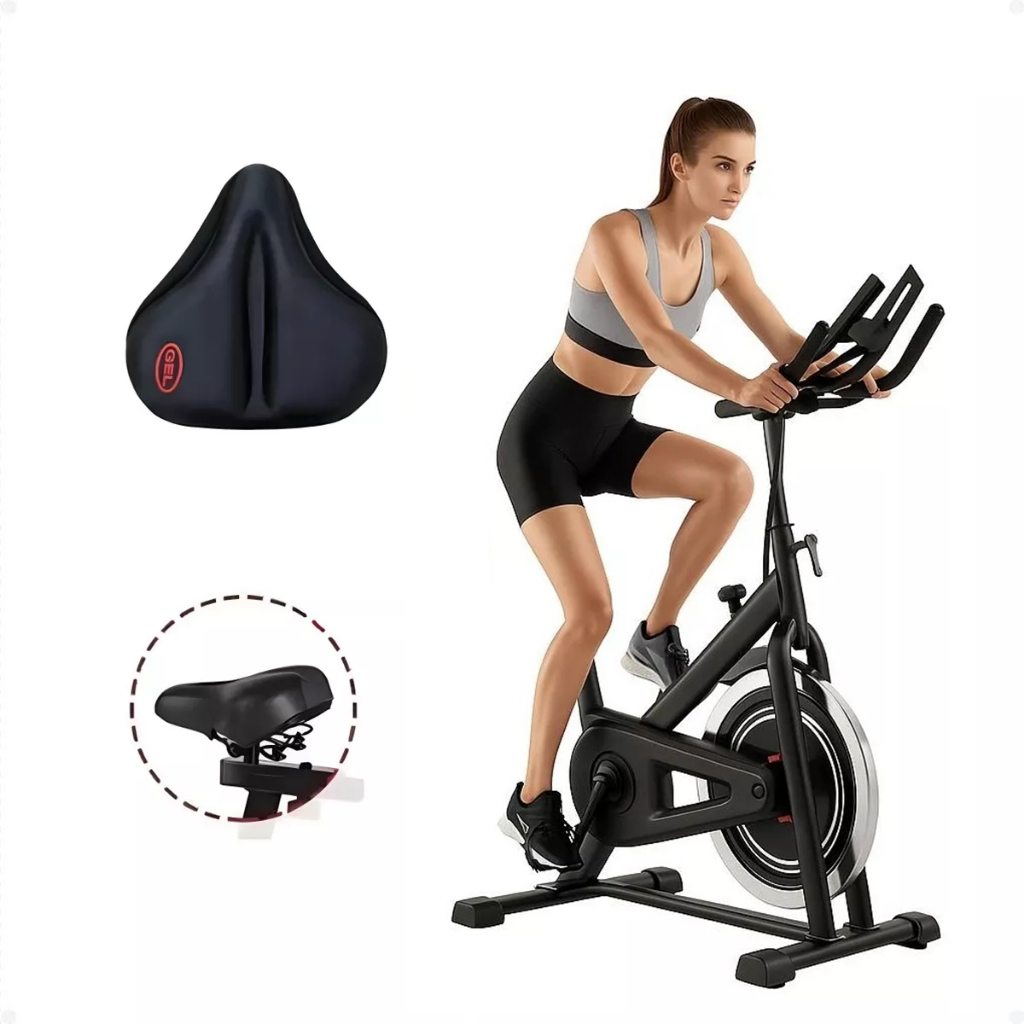 Capa de Selim Larga Gel Anatômica para Bicicleta Spinning - Confortável e Ideal para Longas Pedaladas Conforto Extra Mtb