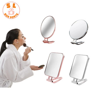 Espelho Dupla de Aumento 3X Redondo de Mesa Dupla Face Giratória 360 Graus Penteadeira Multiuso