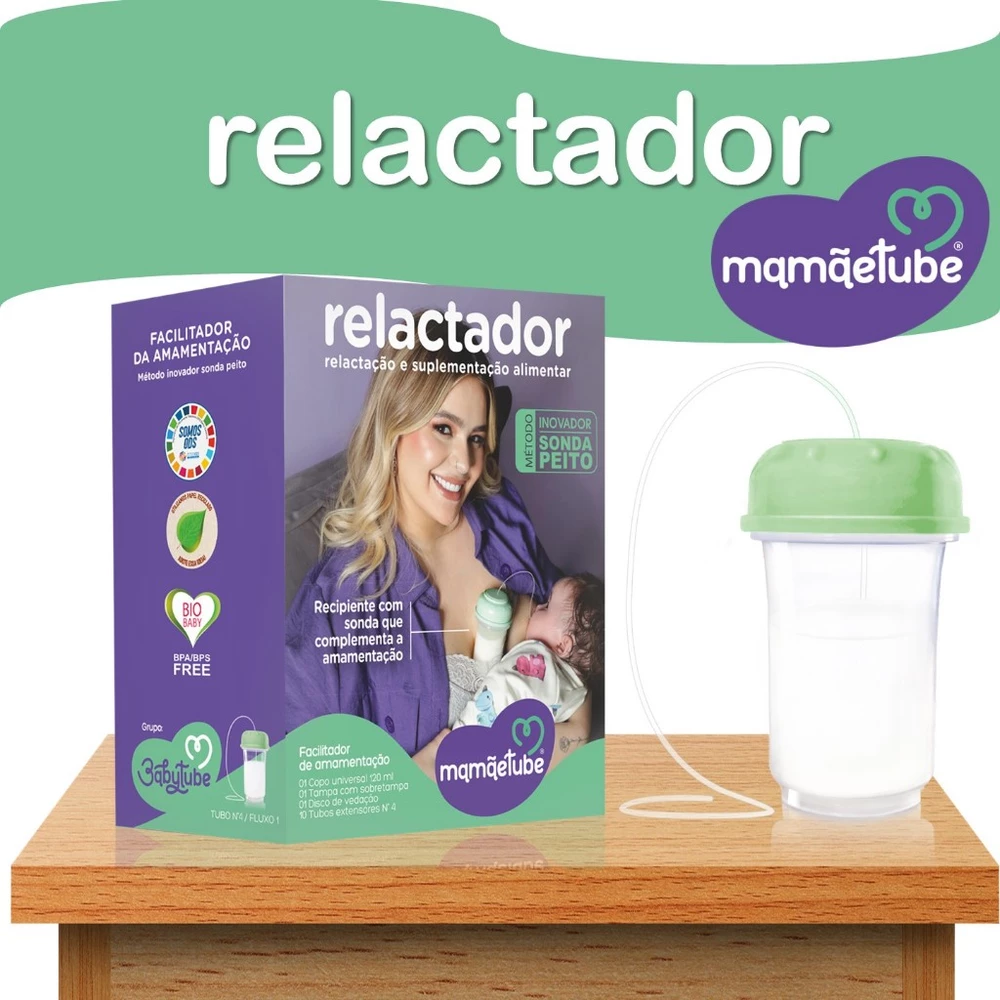 Kit Relactador Manual - Relactação Suplementação Alimentar Infantil - Bebe Mamãe Tube - 10 Sondas - AMAMENTAÇÃO