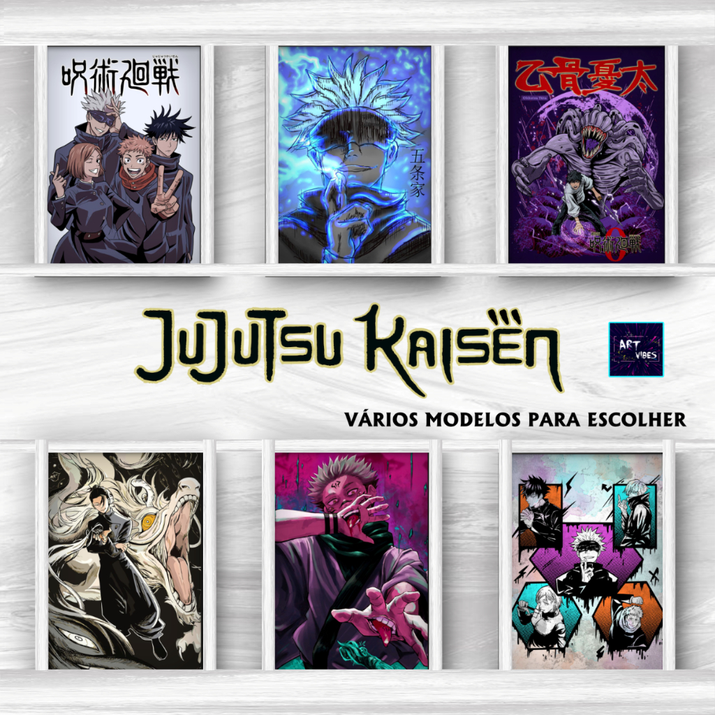 Kit Placas Decorativas Quadros Jujutsu Kaisen Goju Sukuna Itadori Anime