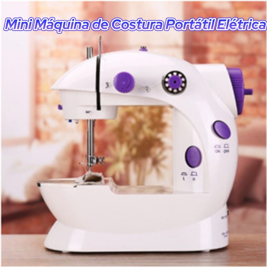 [Frete Grátis]Mini Maquina Costura Portátil Elétrica + Pedal Bivolt 110v-220v Velocidade Ajustável Para Tecidos Leves Ga em Oferta na Shopee