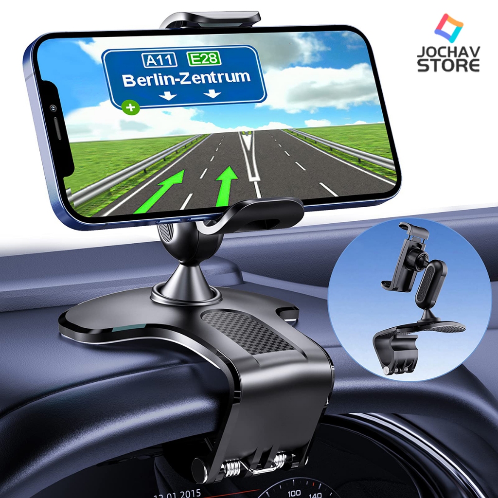 Suporte Para Celular Gps Carro Painel Retrovisor Veicular Universal Rotação 360 Graus Ajustável De Telefone