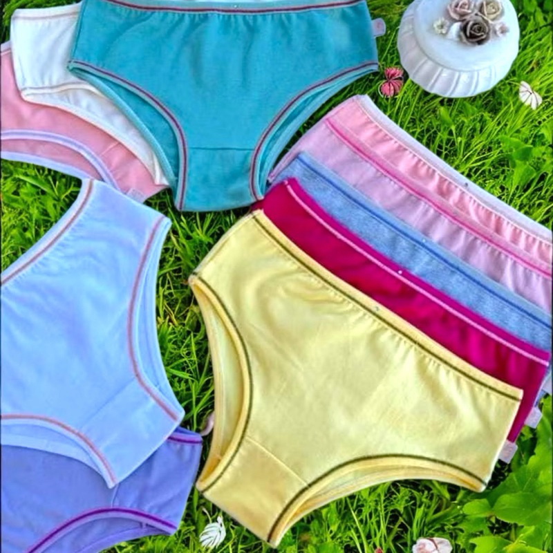 Kit 10 Calcinhas Infantil Algodão Premium – Conforto e Qualidade Cores Sortidas