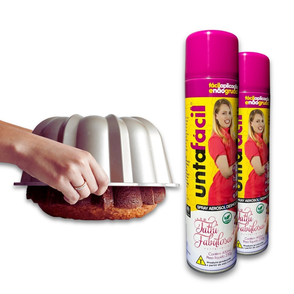 Desmoldante Spray Unta Forma Bolo Culinario 400 Ml Untafacil - Fácil aplicação Não gruda Vegano em Oferta na Shopee