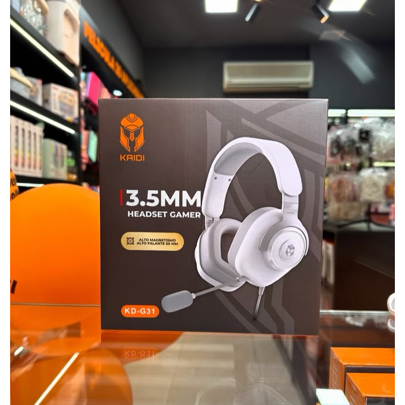 Fone Gamer Kaidi KD-G31 – Headset com Microfone, Isolamento Acústico e Conforto Total