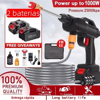 Lavadora Alta Pressão Lava Jato Portátil Recarregável Com Maleta e Acessórios Recarregável Sem Fio para Carros e Jardim em Oferta na Shopee