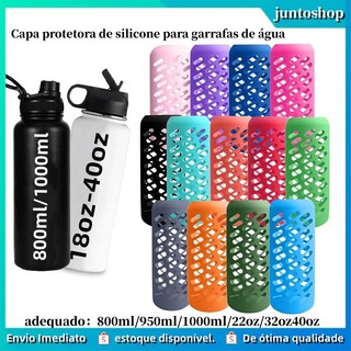 Capinhas de Silicone para Garrafas de Água de 800ml, 1000ml, 22oz, 32oz e 40oz Antiderrapante, Anticongelante