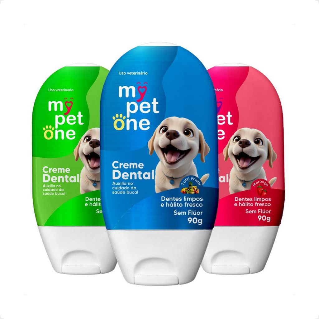 Creme Dental Menta, Tutti Frutti, Morango Mypetone - 90g em Oferta na Shopee