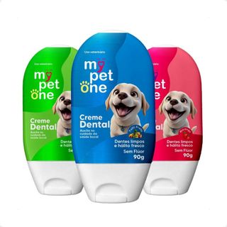 Creme Dental Menta, Tutti Frutti, Morango Mypetone - 90g