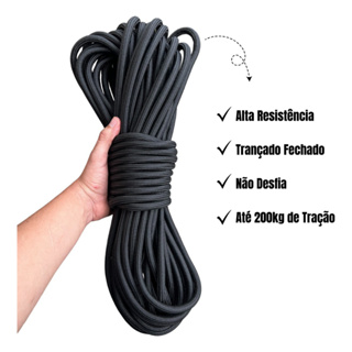 Corda De Nylon 10mm Com 20 Metros Pesca Camping Carga Resistente Cercas Fazenda Sitio Poço Artesiano em Oferta na Shopee