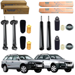 KIT 4 AMORTECEDOR PARATI SURF TRACK E FIELD TITAN CROSSOVER G3 G4 MONROE + KIT