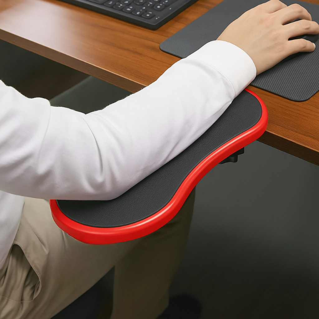 Apoio Ergonômico Para Antebraço Com Fixação Em Mesa De Gamer Computador Notebook