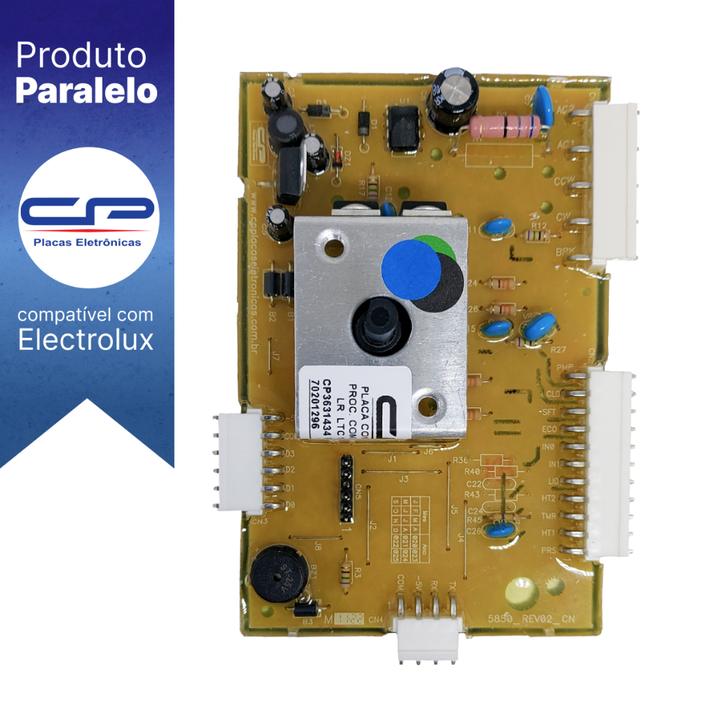 Placa Compatível Lavadora Electrolux LTC10 VERSÃO 2 70201296 Bivolt CP 127/220V