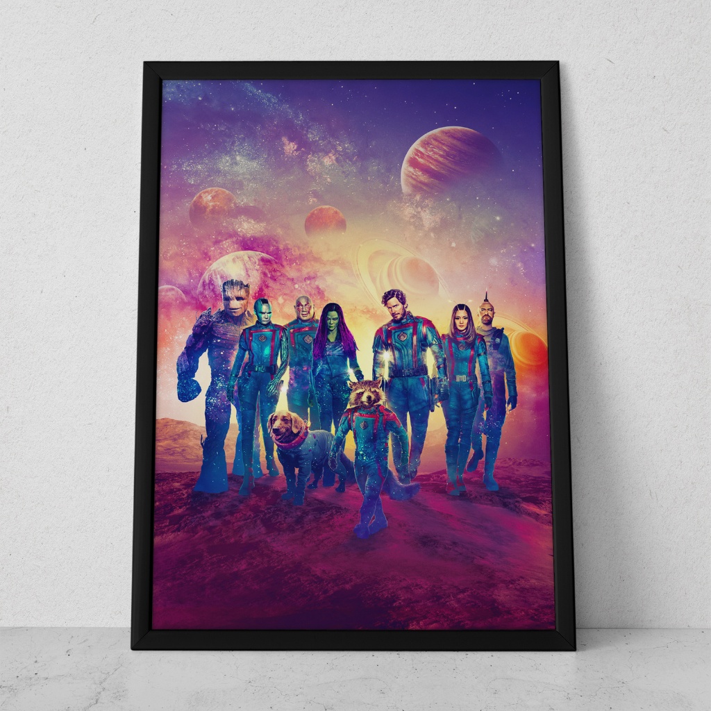 Quadro Decorativo Placa 80x60 mdf alta resolução full hd GUARDIAO DA GALAXIA O FILME  sala quarto escritório