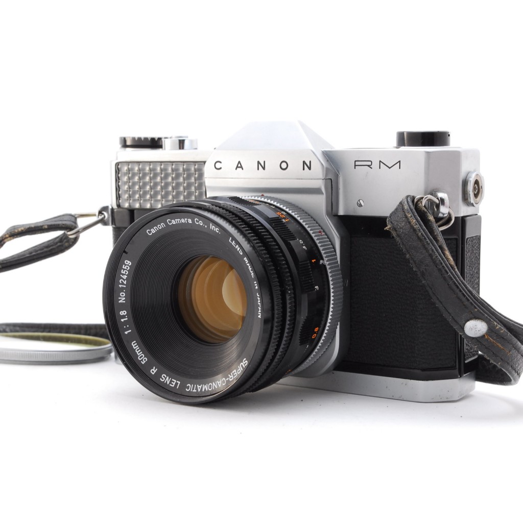 LENTE CANON Canonflex RM SUPER CANOMATIC R 50mm f/1.8, Correia FOTOSMETRO FUNCIONA CANON Canonflex RM SUPER CANOMATIC LENS R 50mm f/1.8, Strap LIGHT METER WORKS