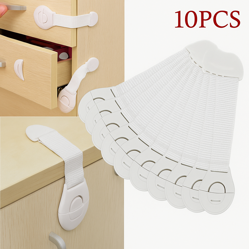 10 Trava Gaveta Armário Segurança Protetor Proteção Bebe Inc
