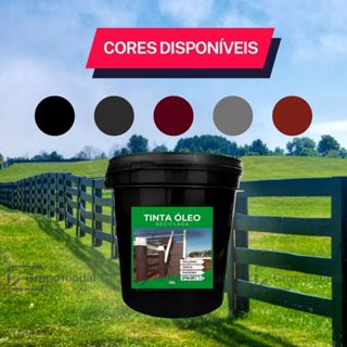 Tinta Óleo Para Estruturas Rurais – Ideal Para Madeira, Portões e Curral 18KG em Oferta na Shopee
