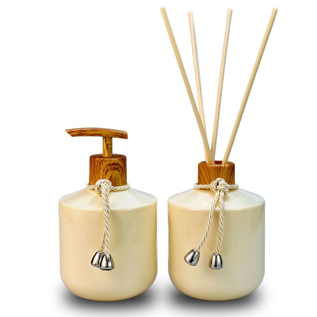 Kit Lavabo Luxo Difusor E Saboneteira Banheiro Gourmet