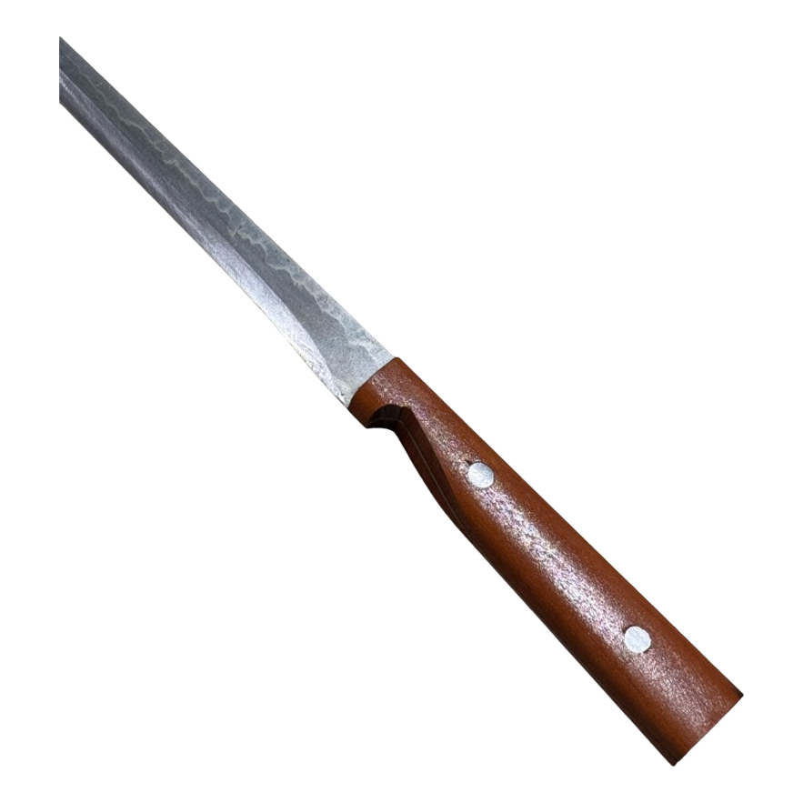 Faca Fileteira Filé Sashimi Afiada Artesanal Cabo Madeira