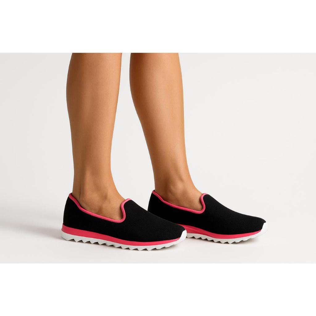 Tênis Passo Leve Feminino Caminhada Tipo Meia Sem Cadarço Calçado Academia