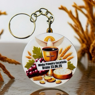 KIT Chaveiro Eucaristia, MDF, adesivado, decoração igreja em Oferta na Shopee