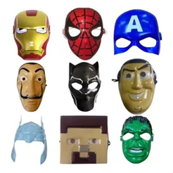 Máscaras Plástico Personagens , Festa ,Carnaval, Halloween