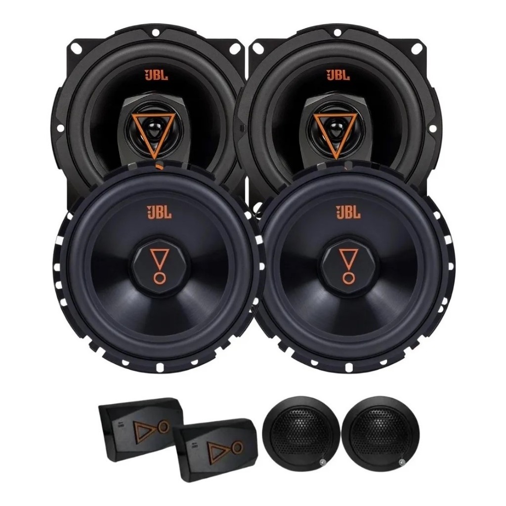 Kit 4 Alto falantes 6 e 5 Pol. JBL Par 2 vias 62VMS80 + Par Triaxial 5TRMS80 Multiystem 320w Rms - Spare Parts and Accessories for Vehicles